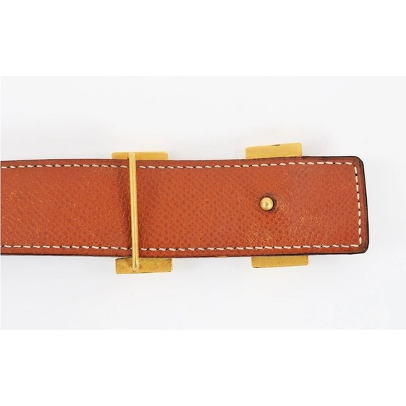 Hermes Black Belt with Gold H Buckle - Picture 6 of 10